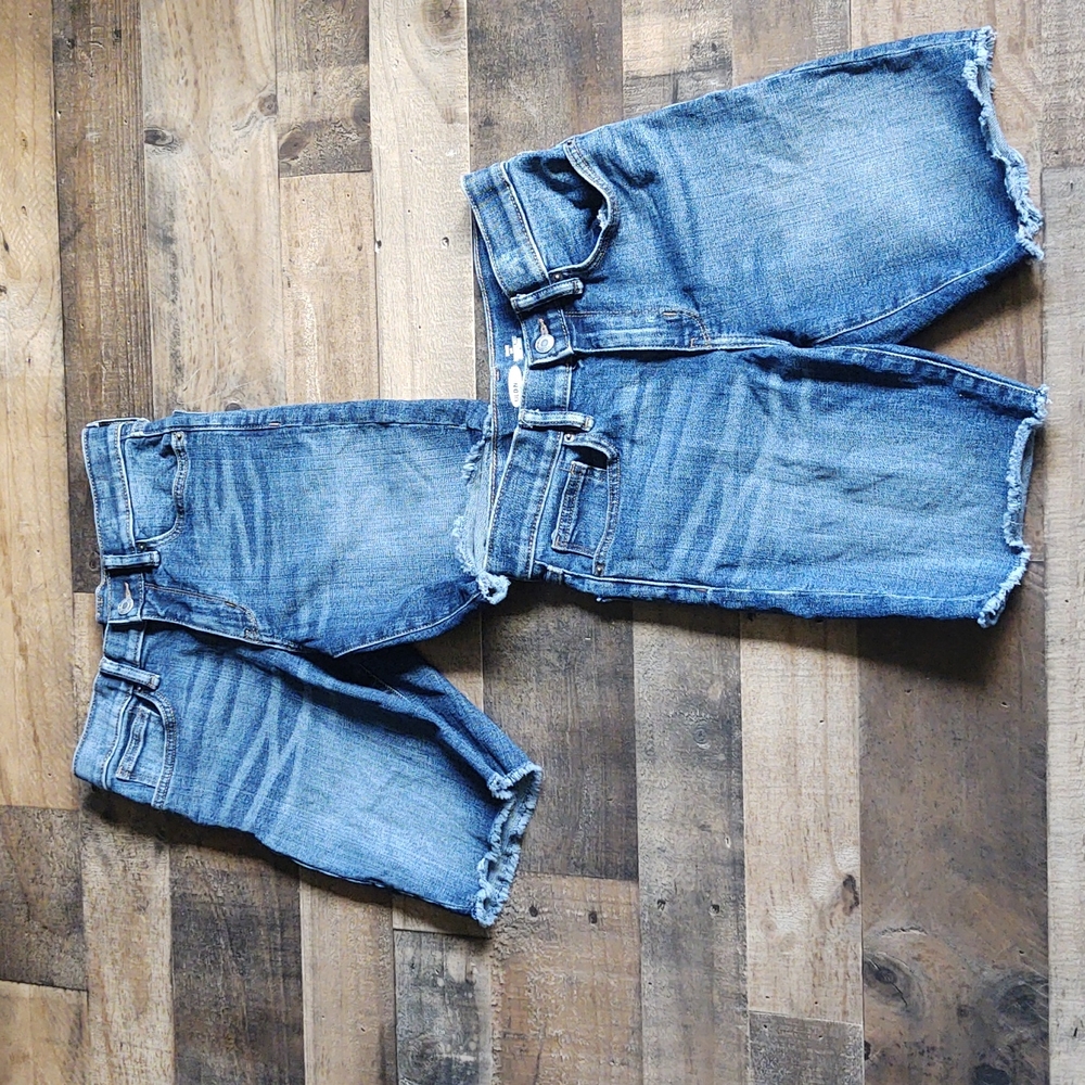 Old Navy Karate Built in Flex Max Denim Med Wash Shorts sz 12 Boys 2 Pair